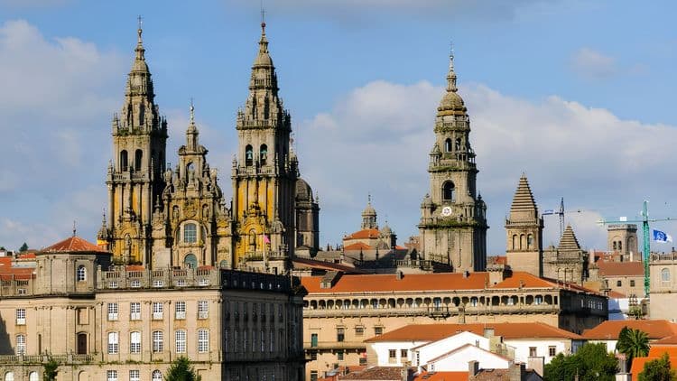 Panoramic La Coruna with Old Town Walk