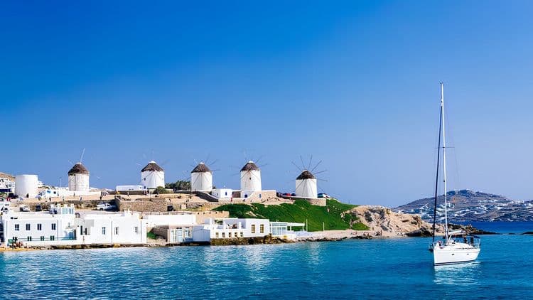 Sailing Around Mykonos Famous Beaches