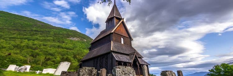Iglesia de duela de Urnes y paseo panorámico