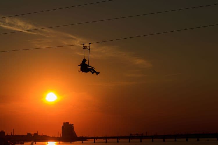 Twilight Zipline: Fly Through the Night Sky