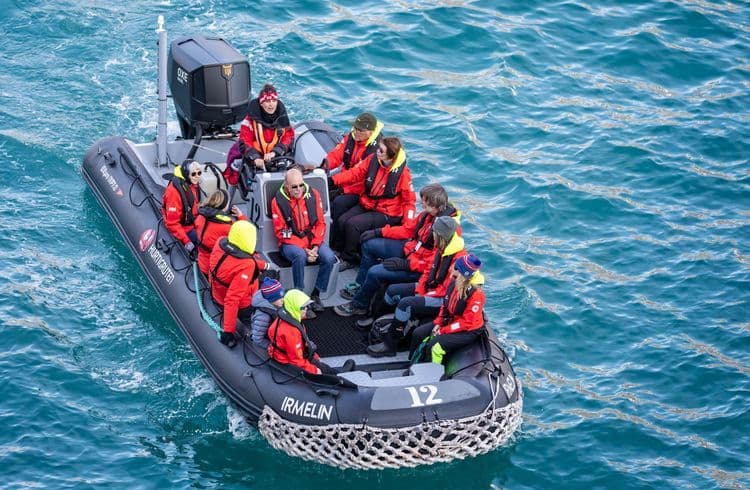Crucero del Zodiac con el equipo de Silversea Expedition