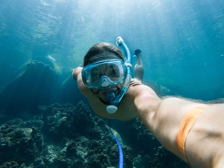 Snorkel en la playa de Devil's Isle Cruise