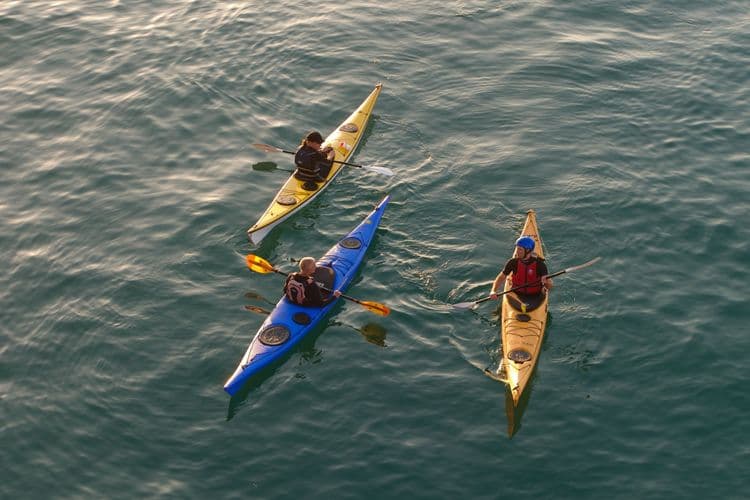 Kayak con el equipo de Silversea Expedition